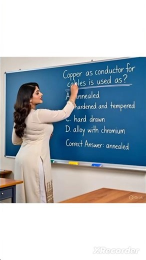 Copper as conductor for cables is used as__? #shortvideo #industrialelectrician #electricalprojects