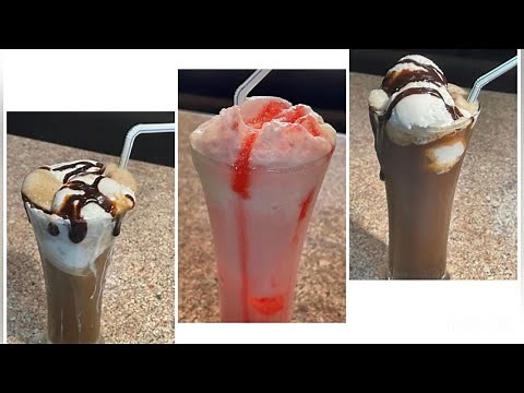 3 Ways Of Soda Ice Cream Floats||Coffee IceCream Float|Strawberry IceCream Float|Coke IceCream Float