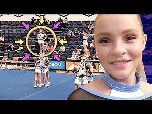 CHEERLEADING at a COLLEGE BASKETBALL GAME!