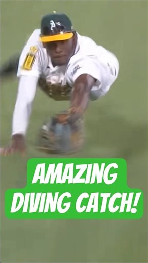 One of the best diving catches you will ever see! #mlb #highlights #oakland #baseball #goat