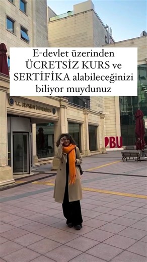 Dr. Besti Nazlı Bekirova on Instagram: "E-devletin ücretsiz bir okul olduğunu çoğu kişi bilmez. E-devlet üzerinden ücretsiz bir şekilde kurs ve sertifika alabilirsiniz. Açıklamaya geçmeden önce daha fazla benzeri içerikten haberdar olmak için beni takip etmeyi videoyu kaydetmeyi ve bilgi sahibi olmasını istediğin arkadaşına göndermeyi unutma🌸🧡🌟☺️ @kivircik._.gezgin Not: sizlere faydalı olacak içerikler hazırlamaya çalışıyorum gönderilerim hoşunuza gidiyorsa yorumlara DEVAM yazmayı unutmazsanı