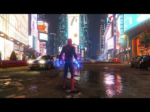 Spider-Man PS5 Remastered - The Amazing Suit Beautiful Free Roam & Combat - 4K Ray Tracing Gameplay