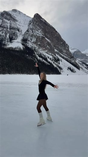 Anna Redman on Instagram: "Checking skating on Lake Louise off my bucket list ⛸️"