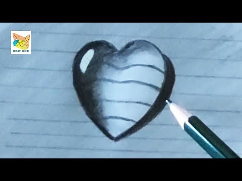 comment dessiner un coeur en 3d facile