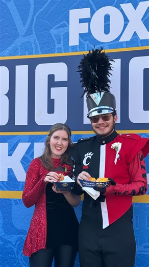 2.4K views · 206 reactions | Big Noon Kickoff x Bearcats Bands  We brought the Bearcat spirit to this morning’s telecast—bring on Nipp at Night! #TUCBIDG #DamnGoodBand [video description]: highlight clips of the Bearcat Marching Band on the Big Noon Kickoff, set to the fight song “Cheer Cincinnati.” | University of Cincinnati Bearcat Bands | Facebook