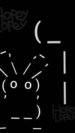 Bunny in ascii but not animated normally #ascii #bunny #animation