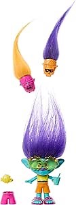 Mattel DreamWorks Trolls Band Together Hair Pops Small Doll, Branch with Removable Clothes & 3 Surprise Accessories