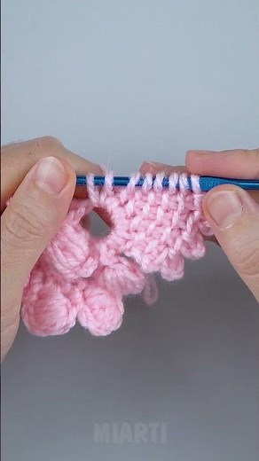 Easy crochet flower tunisian technique Miarti🧶