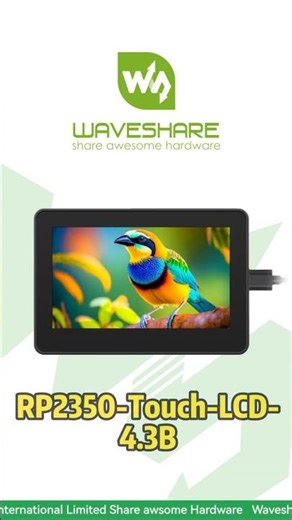 RP2350-Touch-LCD-4.3B,HD 4.3" IPS Touch Display,ARM & RISC-V Dual Design,Rich CAN/RS485/Isolated IO