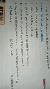 Clue : It helps the computer to run other programs on it.CG-7.... | Filo