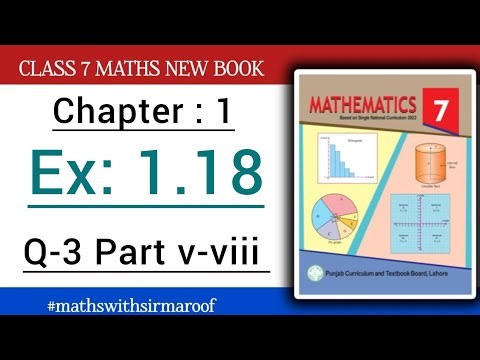 Class 7 Maths | Chapter 1 Exercise 1.18 | Q-3 Part v-viii | New Book Solution PTCB #sirmaroof