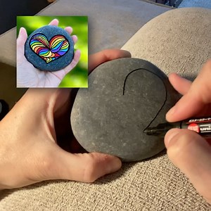 51K views · 679 reactions | This rock painting design does take a bit...