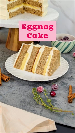 Katelyn | Dancing Baker + Teacher on Instagram: "Eggnog Cake Rum Custard Recipe⬇️😋 Eggnog Cake: 4cup sugar 7 cups flour 2 tbsp baking powder 2 tsp baking soda 2 tsp salt 3 tbsp nutmeg 1 tbsp of cinnamon 3/4 tsp cloves 1 cup butter 8 eggs 1 1/3 cup sour cream 1 cup oil 4 tbsp vanilla extract 2 2/3 cup milk Directions: In a large stand mixer (6 quarts) bowl whisk together sugar, flour, baking powder, baking soda, salt, nutmeg, cinnamon, cloves and butter until you have a fine crumb. In a separate