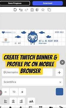 Design Twitch Banner & Profile on Mobile (No App, No PC) #twitch