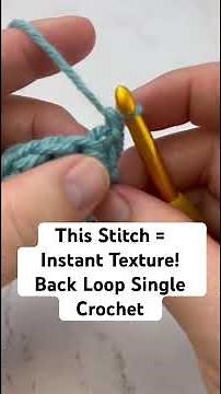 Learn how to do the Back Loop Single Crochet Stitch for easy texture in your crochet projects! 🧶
