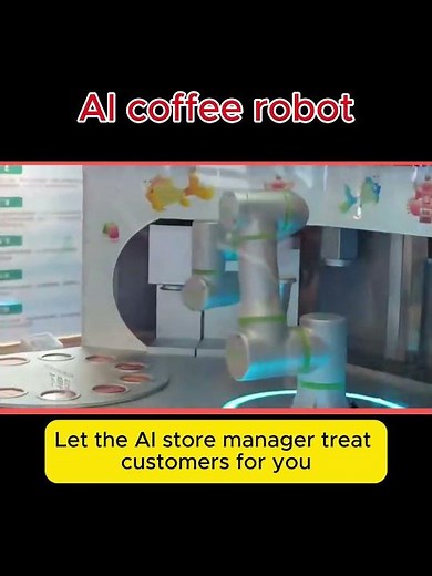AI coffee robot/6 axis robotic arm/automatic coffee vending machine/coffee shop