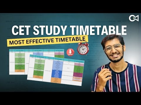 Daily Routine for CET Preparation | FREE Weekly Study Timetable | CET Prep Plan For JBIMS