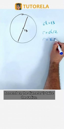 Calculate Circle Area Using Diameter: Solve for 13 #Math #Circle #AreaOfACircle