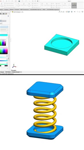 Spring Motion with Solidworks