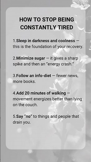 How to stop being constantly tired