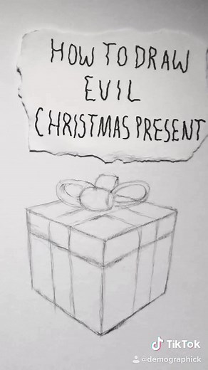 How to Draw an Evil Christmas Present - Art Tutorial