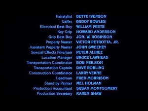 Deadly Friend (1986) Credits Film
