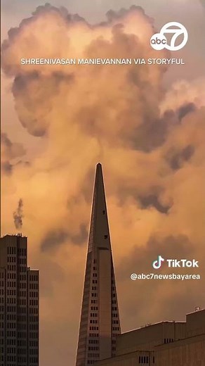 Timelapse captures stormy skies over SF at sunset