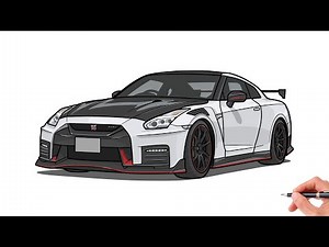 How to draw a NISSAN GTR R35 NISMO / drawing Nissan gtr 2023