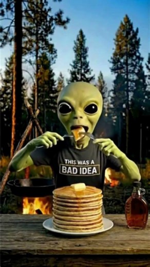 ALiEN VS. 100 PANCAKES (Gone Wrong) 🥞👽