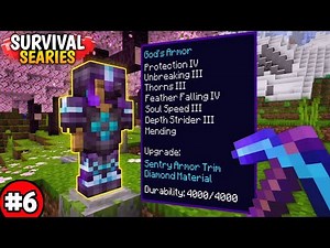 MAKING ULTIMATE GOD ARMOR IN MINECRAFT PE SURVIVAL #6
