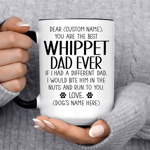 Whippet Gifts for Men, Whippet Dad, Whippet Gifts, Whippet Mug, Whippet Dad Mug, Whippet Lover, Whippet Dog, Cute Whippet Gift Idea - Etsy