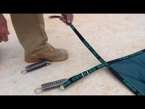 How to attach the safety cover springs using the buckle.