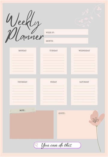 Weekly Planner & Budget Bundle Printable | Weekly Schedule and Budget Tracker PDF | Minimalist Planner | Instant Download - Etsy