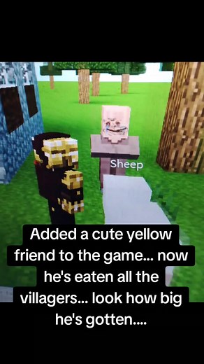 Added a cute yellow friend to the game... now he's eaten all the villagers... look how big he's gotten.... #horror #minecraftarg #arg #horrormods #Undertale #sans #megalovania #forsaken #boombox #song #roblox #форсакен #роблокс #deltarune #deltarunechapter4 #deltarunechapter3 #chapter4 #undertale #дельтарун #forsaken #forsakenchance #forsakenshedletsky #shedletsky #1x1x1x1 #forsaken1x4 #animation #roblox #роблокс #форсакен #майнкрафт #Minecraft #lololoshka #mrlololoshka #лолошка #анимация #anima