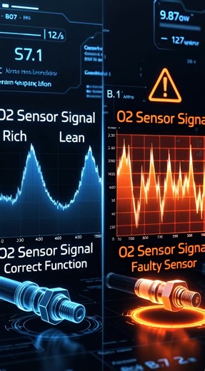 Oxygen Sensor Explained | Normal vs Faulty Fuel Control The oxygen sensor provides critical feedback to the ECU to control the air-fuel mixture. A healthy sensor sends smooth signals, while a faulty one causes rich or lean conditions, poor fuel economy, and rough running. This video shows the difference between normal and faulty oxygen sensor signals and explains how bad data leads to bad engine performance. #oxygensensor #o2sensor #fuelmixture #cardiagnostics #checkenginelight #engineperformanc