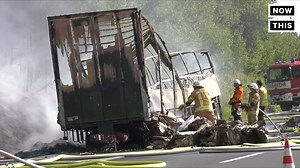 118K views · 1.1K reactions | 18 people are dead and up to 30 are injured after a German bus crashed and caught fire | NowThis | Facebook