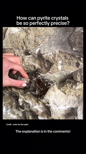 How can pyrite crystals be so perfectly precise? #shorts