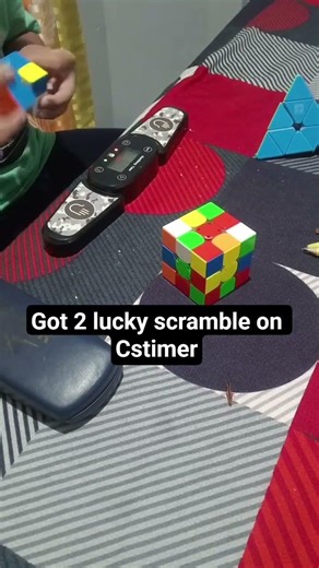 pyraminx and 2x2 lucky scrambled