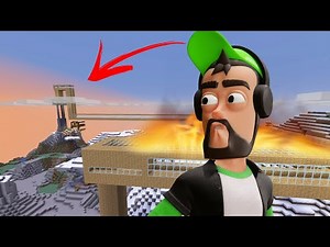 My Bridge Burned.. SO I BUILT A BIGGER ONE! (Minecraft SMP Gameplay)