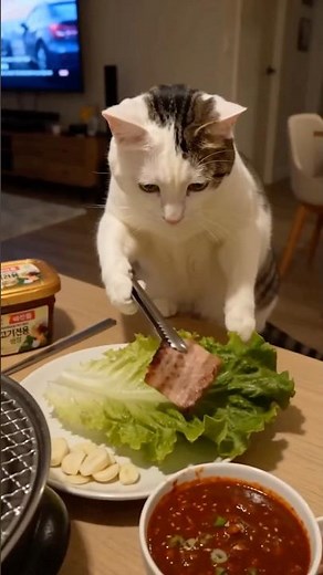 Korean Pork Belly BBQ - Samgyupsal (삼겹살) #koreanfood #samgyupsal #catcooking #chefmeow #thitnuong