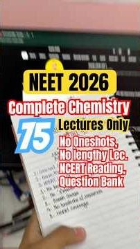 Complete Chemistry Crash Course for NEET 2026 #neet
