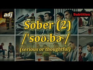 [adj] Sober meaning (serious or thoughtful) with 5 examples