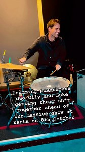 @oblackman_ and @luke_j_christie rehearsing a little break in preparation for our massive show at @earthackney on Tuesday 8th October. Ticket link in bio - don’t miss out, we have guests and great music galore #drumandbass #drummer #drumvideo | Hackney Colliery Band