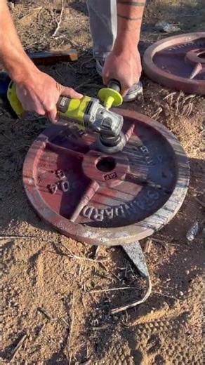 Burning off paint to powder coat weight plates