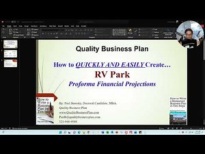 RV Park Pro Forma Financial Projections – Quickly and Easily!! By Paul Borosky, MBA.