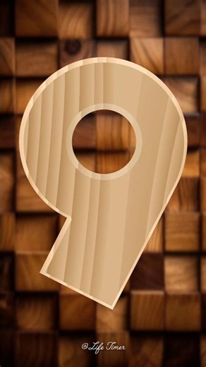 🪵 Wooden Countdown 9 to 0 with Voice | Relaxing Timer #shorts