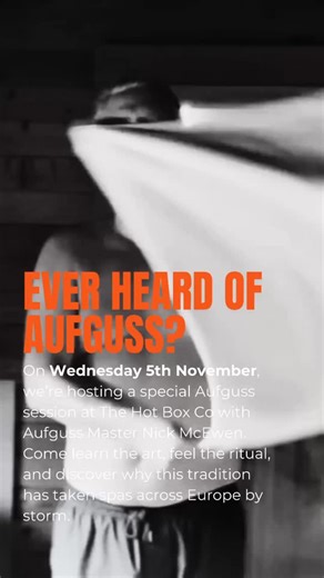 Journeys By Steam - A guided sauna experience - 1Hr - 5th Nov @17:30 Ever heard of Aufguss? A traditional European sauna ritual where hot essential oils are poured over the stones, filling the air with scent and steam. Then, a trained Aufguss Master uses towels to circulate the heat and aroma, creating waves of energy, music, and mindfulness. It’s not just a sauna, it’s a full-body sensory experience that leaves you feeling grounded, refreshed and completely alive! 🔥 On Wednesday 5th November, 