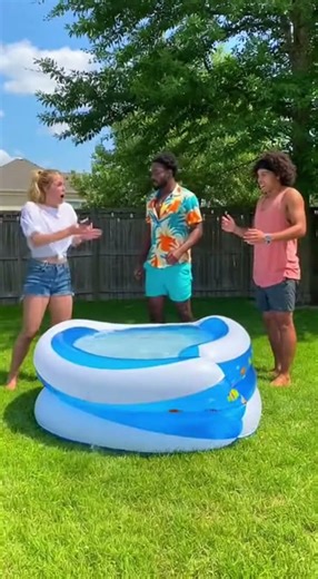 Pool Explodes Mid-Jump!