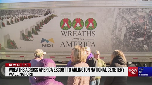 Wreaths Across America convoy stops in Wallingford