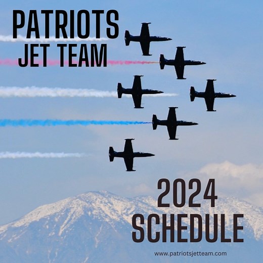 7.1K views · 66 reactions | We're excited to announce the team's 2024 Air Show Schedule. Check it out. Hope to see you there! Sonoma Raceway @salinas_airshow @pacificairshow @fleetweeksf @stellantsystems | Patriots Jet Team | Facebook